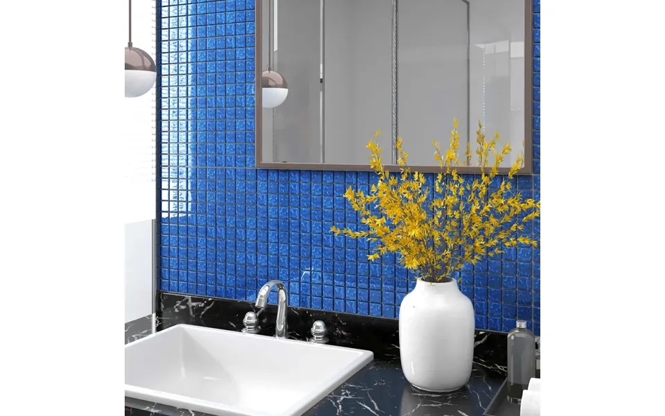 Mosaikfliser 11 Stk. 30x30 Cm Glas Blå