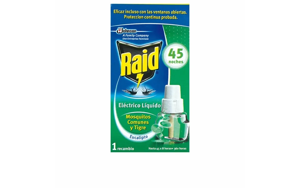 Myggemiddel Elektrisk - Raid Eukalyptus, Refill 45 Nætter, 100 Ml