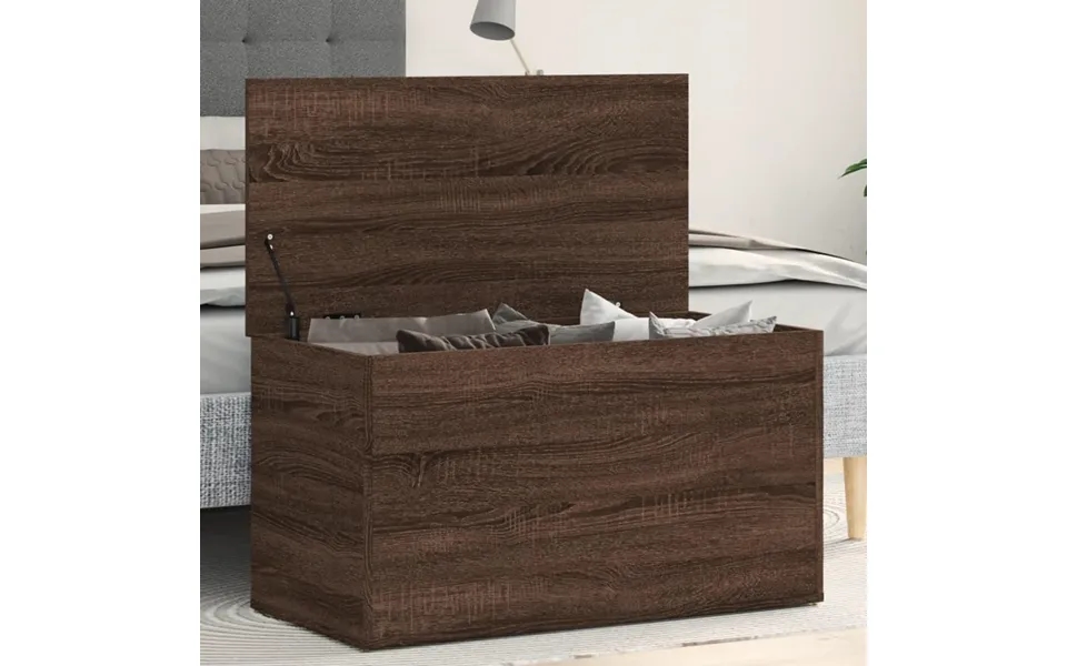 Opbevaringskiste 84x42x46 Cm Konstrueret Træ Brun Egetræsfarve