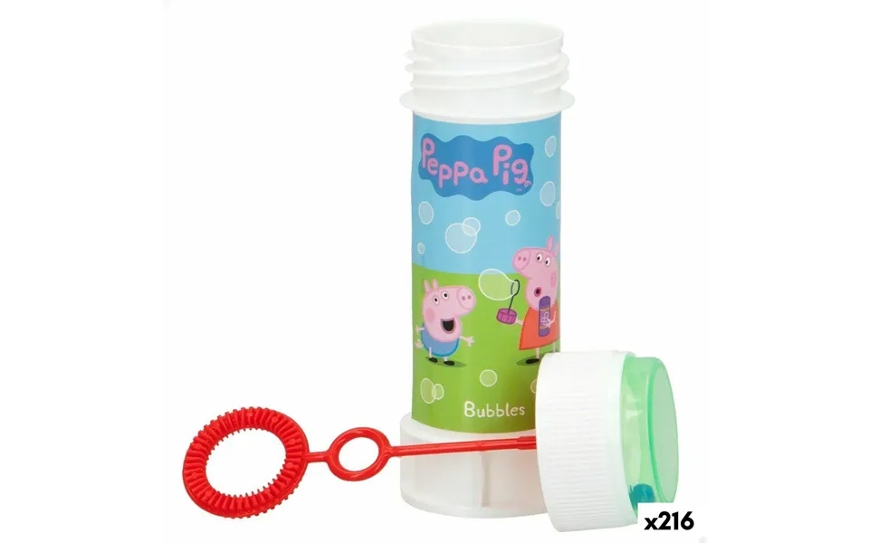 Peppa Pig Bobleblæser 60 Ml - 3,7 × 11,5 × 3,7 Cm 216 Stk