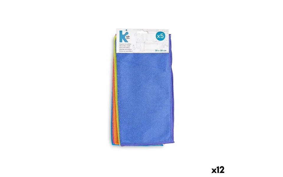 Rengøringsklude Mikrofiber - Multifarvet, 30 X 30 Cm 12 Pakker
