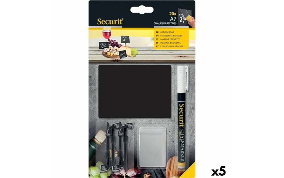 Securit Tavleskilte Sæt Med Støtte - A7 7,4 × 10,5 Cm