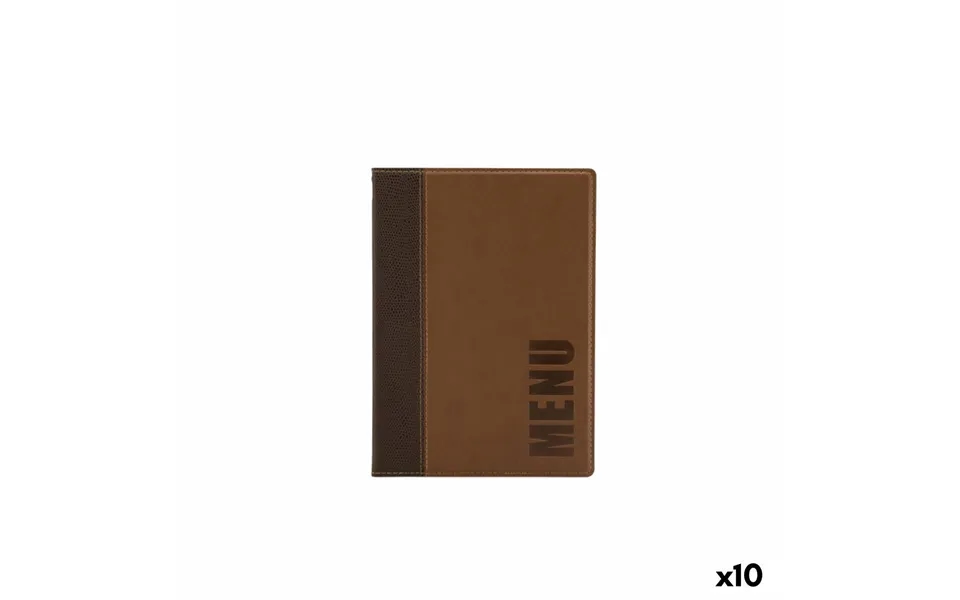 Securit Trendy Menuholder - Brun, 25,3 × 17,7 × 0,8 Cm Sæt Á 10