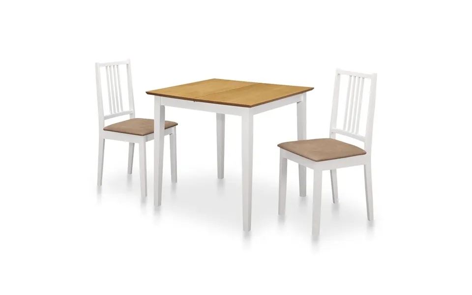 Spisebordssæt 3 Dele Mdf Hvid