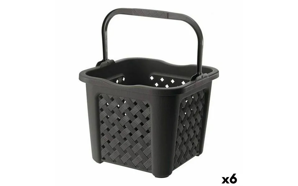 Tontarelli Arianna Vasketøjskurv 25 L - Wengue, 38 × 38 × 31,5 Cm 6 Stk