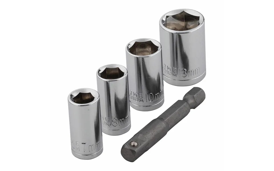 Topnøglesæt Wolfcraft 5 Dele - Sokkelsæt Til Bitsadapter