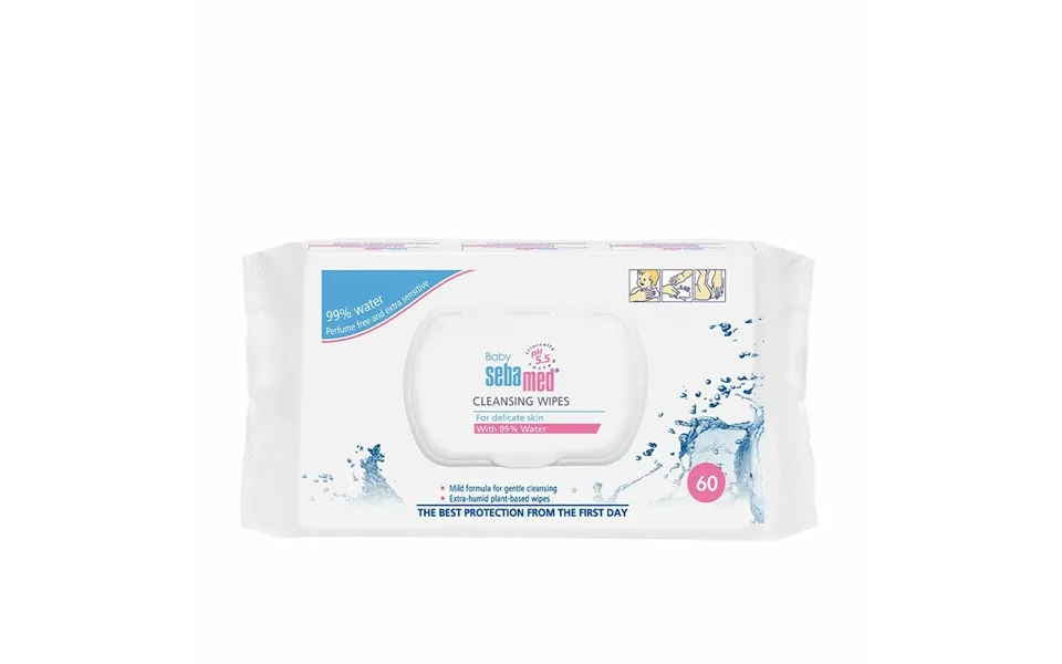 Vådservietter Til Baby Sebamed - 60 Stk.