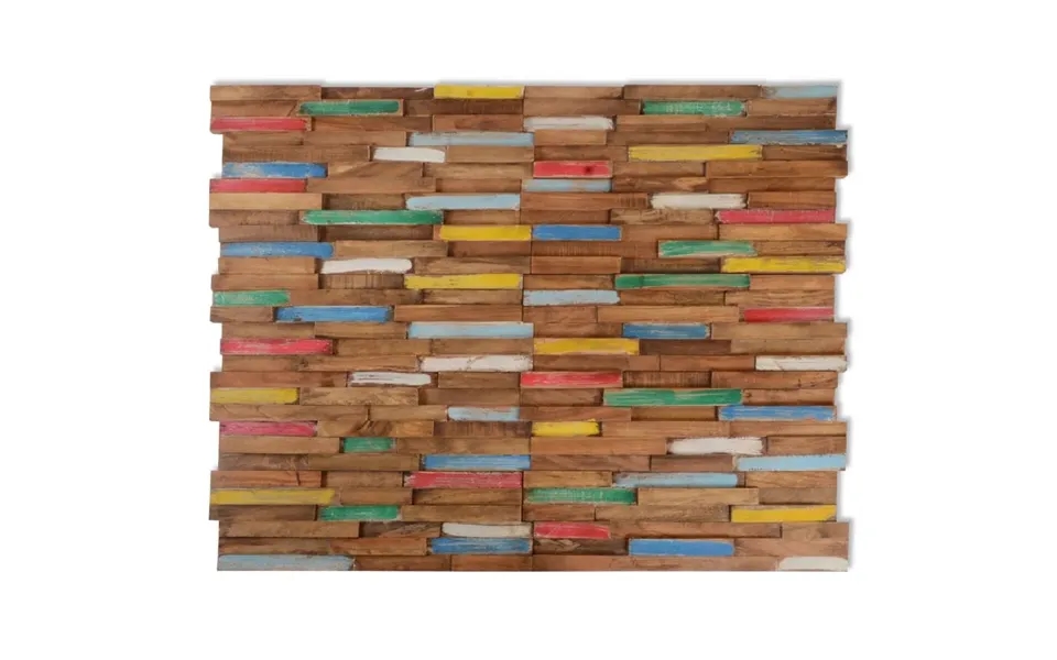 Vægbeklædningspaneler 10 Stk. 1,03 M Massivt Teaktræ