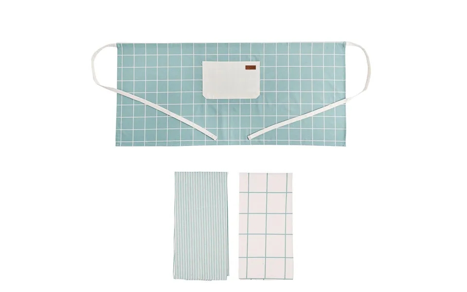 Vinthera Okapi Køkkensæt - Forklæde Og 2 Køkkenklude, To-farvet Tekstil 3 Dele