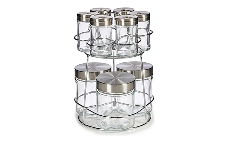 Vivalto Krydderihylde Med Glas - 10 Dele, 320 Ml & 85 Ml