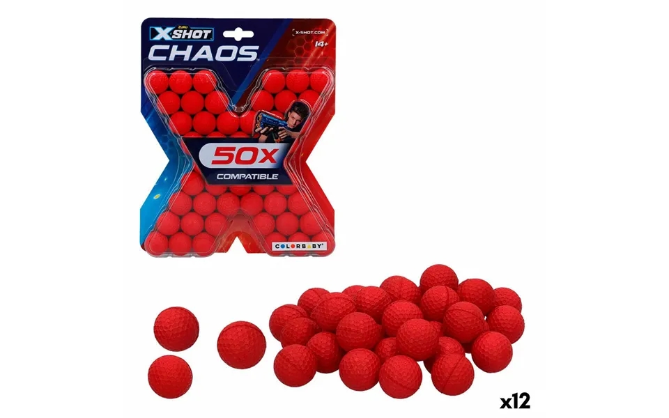 Zuru X-shot Chaos - Røde Skumbolde 50 Stk