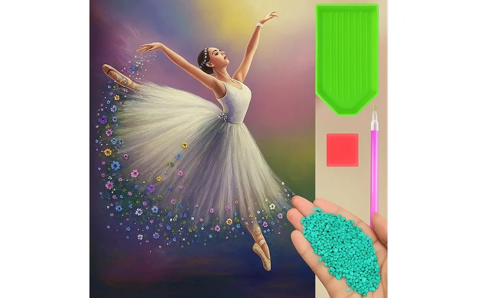 Diamond Painting Ballerina Sæt Diamant Broderi Kit Krea Kit