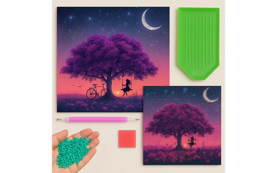 Diamond Painting Træ Sæt Diamant Broderi Kit Krea Kit