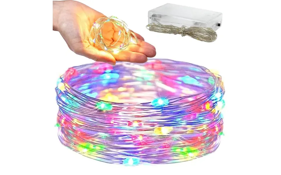 Lyskæde Med 100 Led På Batterier - 10m