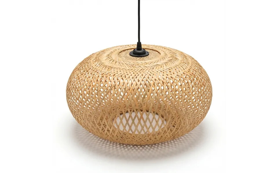 Stor Bambus Lampe - Ø38xh31 Cm