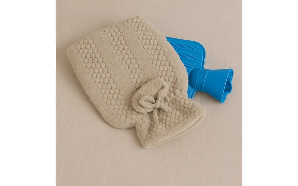 Varmedunk Med Strikket Betræk 2 Liter Lindrer Smerter & Holder Varme Længe