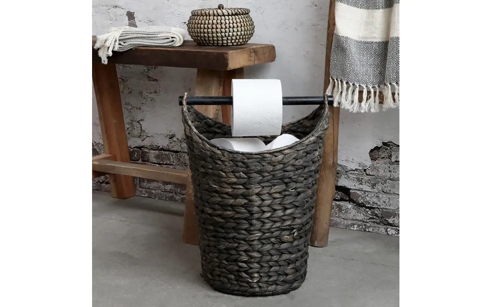 Toiletpapirholder M. Kurv - Mørk