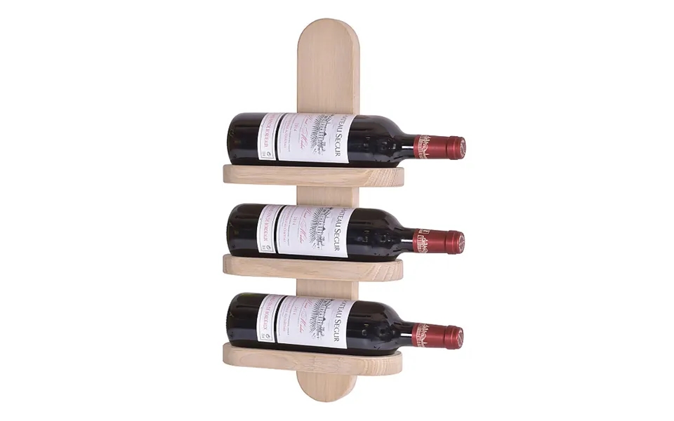 Milano No. 3 - Væghængt Vinreol I Massiv Eg