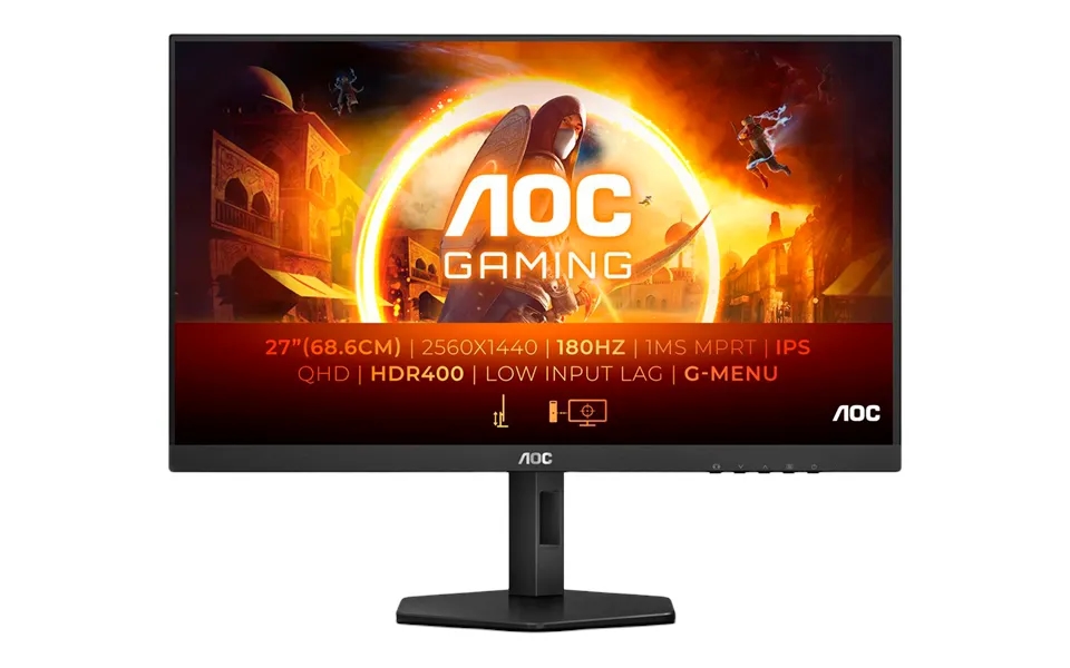 Gaming Skærm Aoc Q27g4x 27 Ips Qhd 180hz Hdr Hurtig Til Esport
