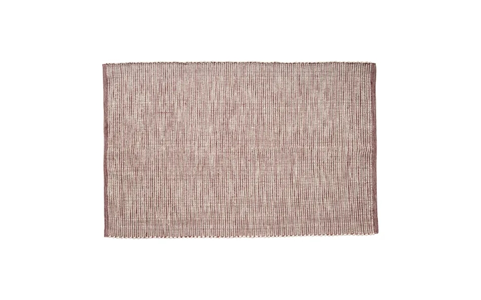 Poppy - Tæppe, I Bordeaux Hvid Vævet