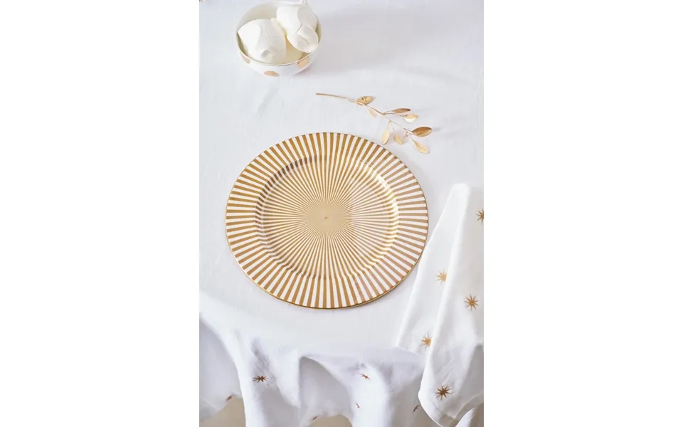 Plate Metal Stripes White-gold