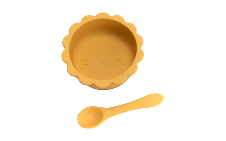 Silikoneskål M Ske I Karry Farve