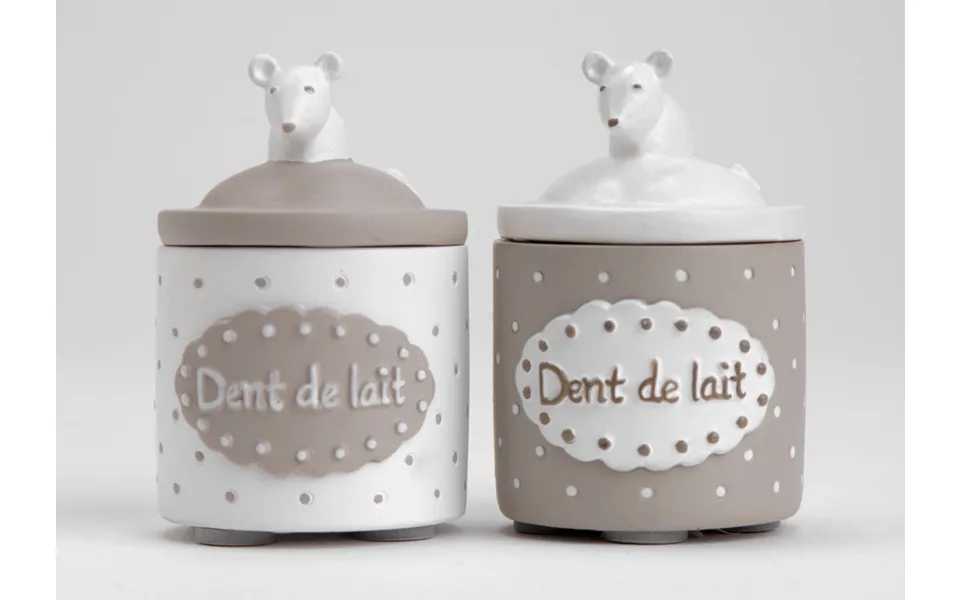 Tandæske Lille Krukke-beige