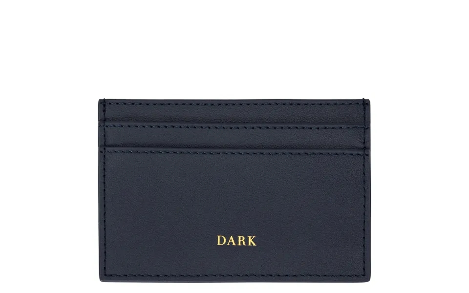 Dark Leather Card Holder Nappa Navy Blue