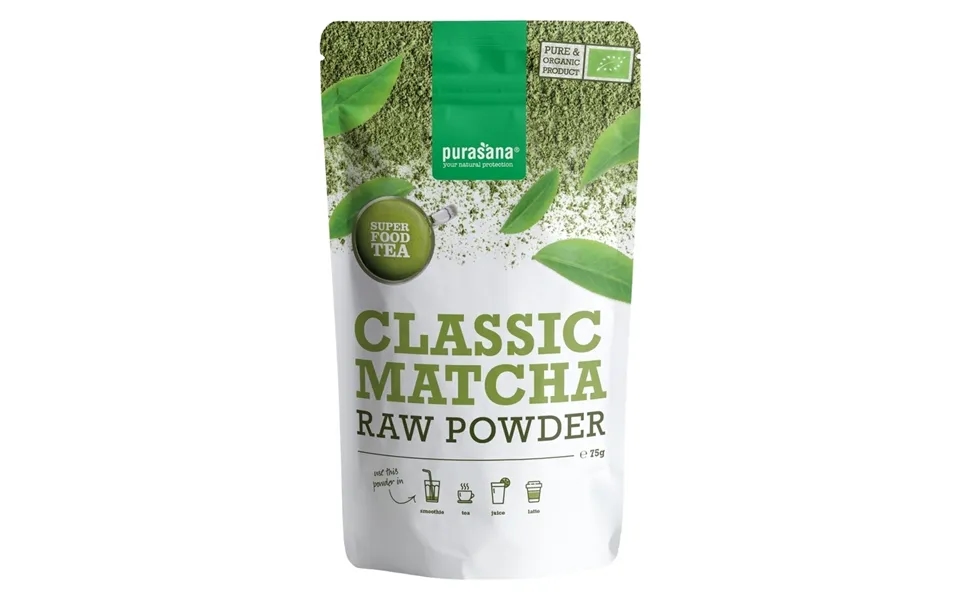 Purasana Classic Matcha Raw Powder Organic 75 G