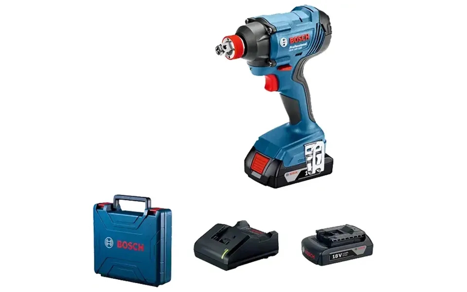 Bosch Gdx 18v-180 Professional Slagnøgle 18v Uden Batteri 2 Batterier Inkluderet