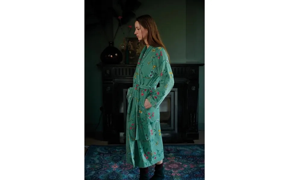 Pip Studio Pip Studio Bathrobe Les Fleurs Green Xl