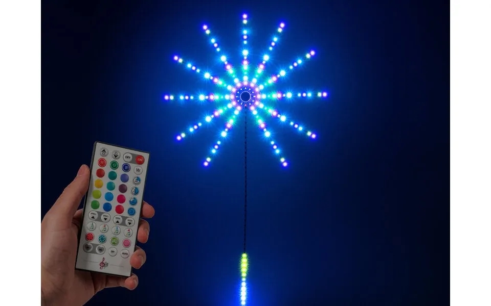 Led Fyrværkerilampe Med Fjernbetjening