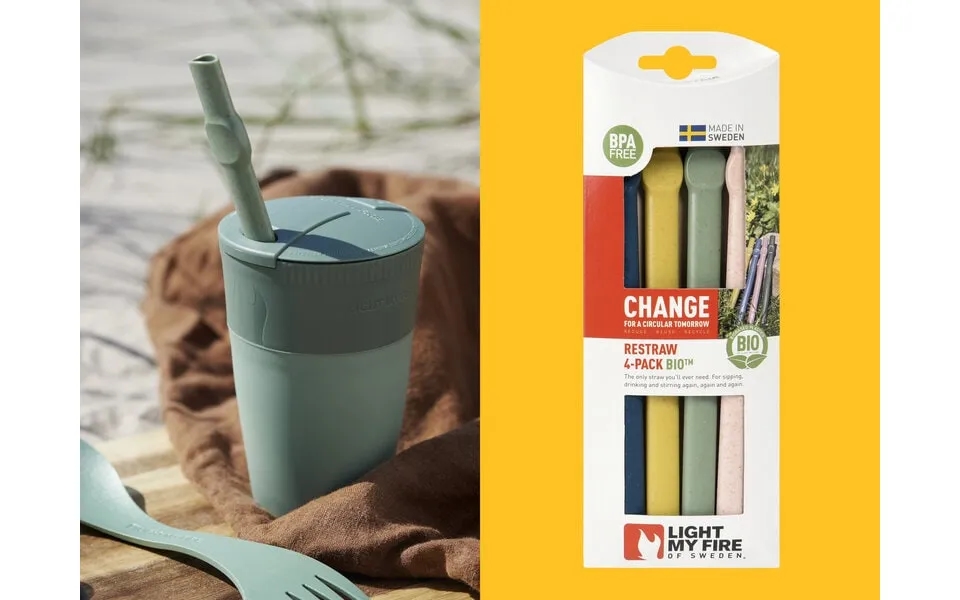 Restraw Genanvendelige Sugerør 4-pak