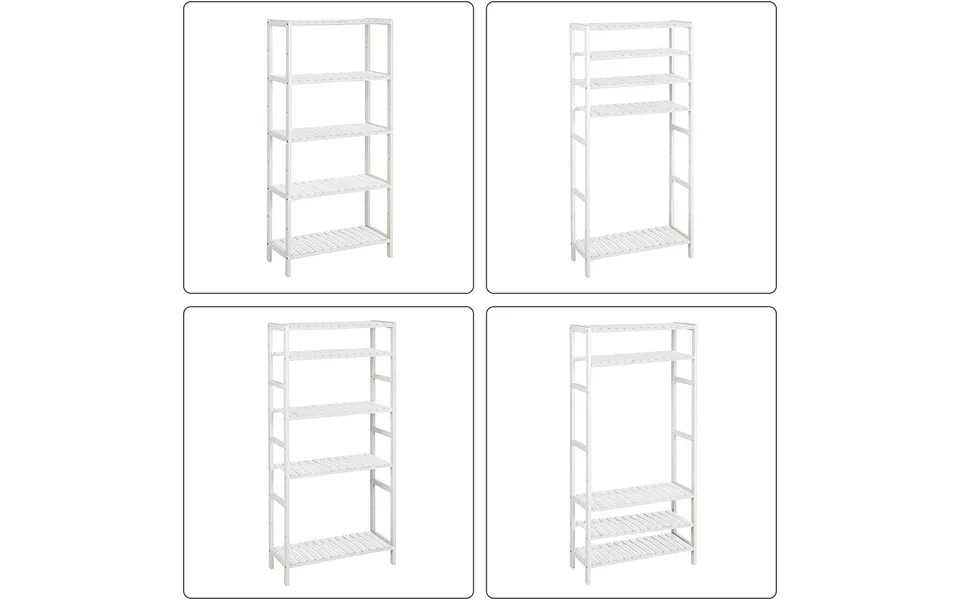 Badeværelsesreol Med 5 Hylder - Bambus Reol