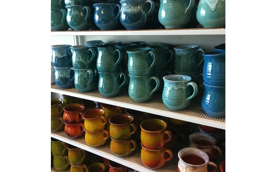 Håndlavet Keramik Krus I 12 Farver. Keramikkrus Med Hank, 2 Modeller Stk