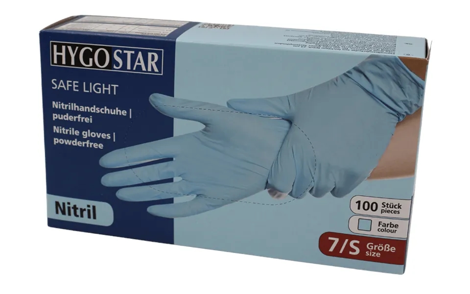 Nitril Engangshandske Hygostar Safe Light Pudderfri - Small