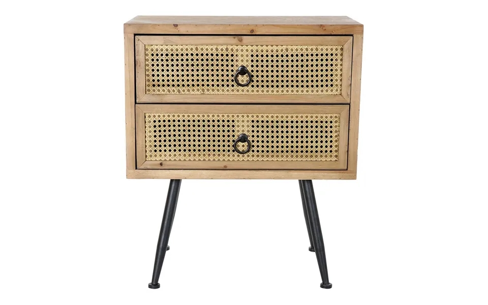 Natbord I Metal Med 2 Skuffer 60 X 37 X 70 Cm