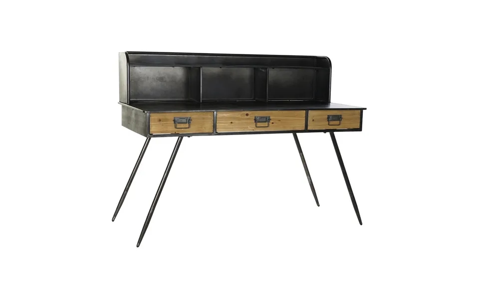 Skrivebord Sort Metal Træ 135 X 60 X 102 Cm