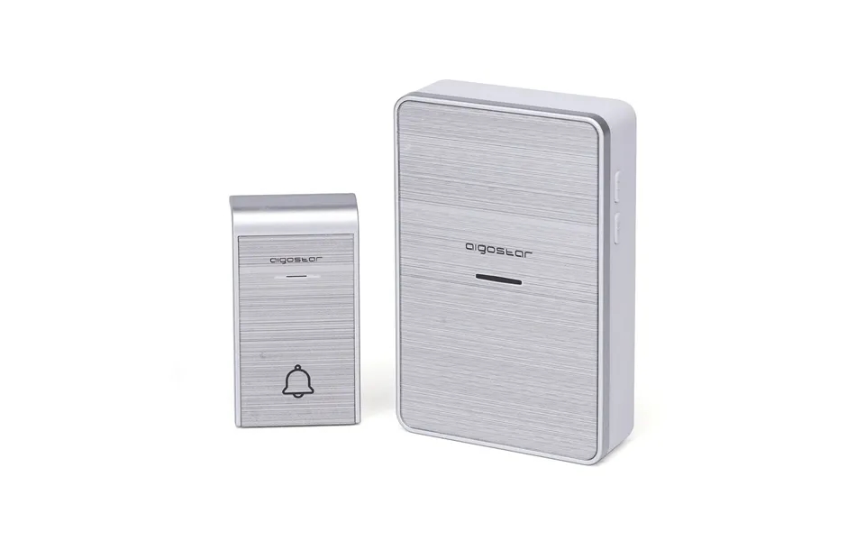 Aigostar Trådløs Dørklokke Til Batteri, Ip44 - Sølv Hvid