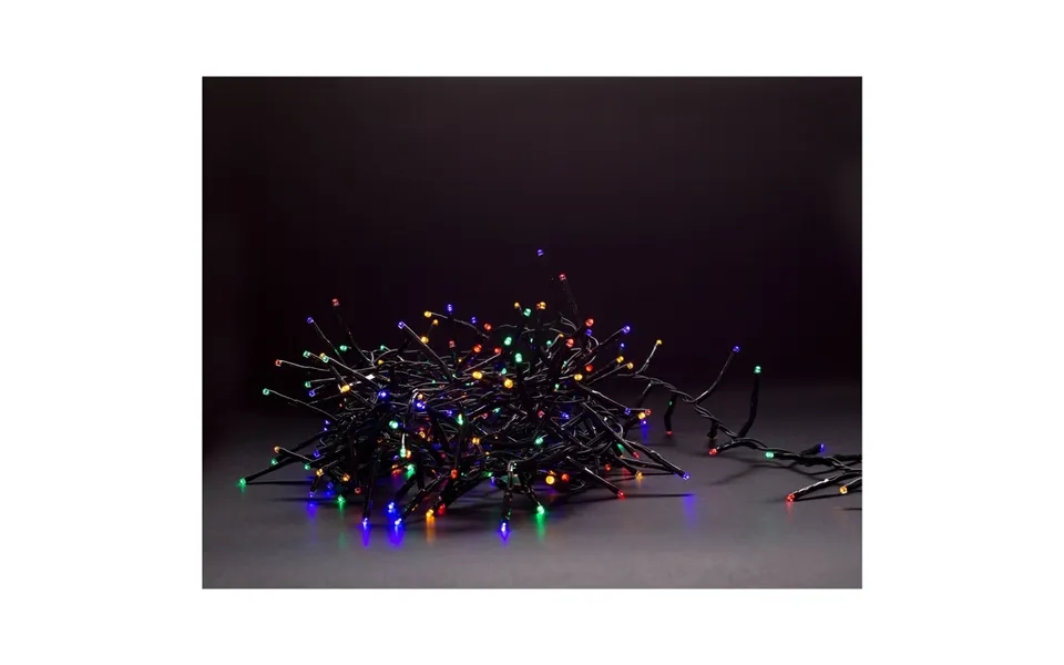 Outlet 8 M. Multicolor Cluster Led Julelyskæde - 400 Led, Memory Funktion, Ip44 Udendørs, 230v