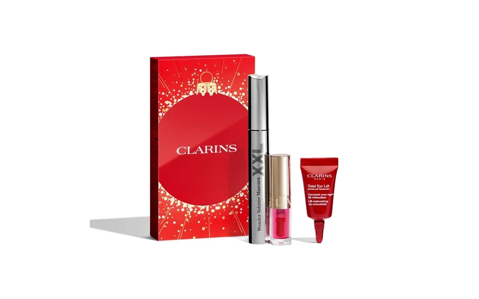 Clarins Wonder Volume Mascara - Lip Comfort Oil & Total Eye Lift Gavesæt