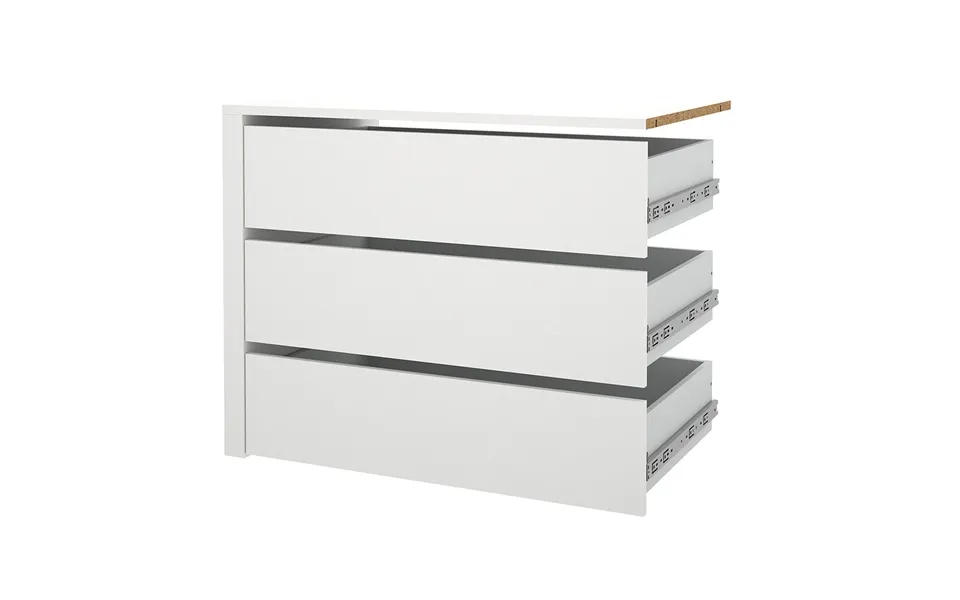 Catania Skuffeindsats 3 Skuffer 87cm Til 180cm Klædeskab Hvid