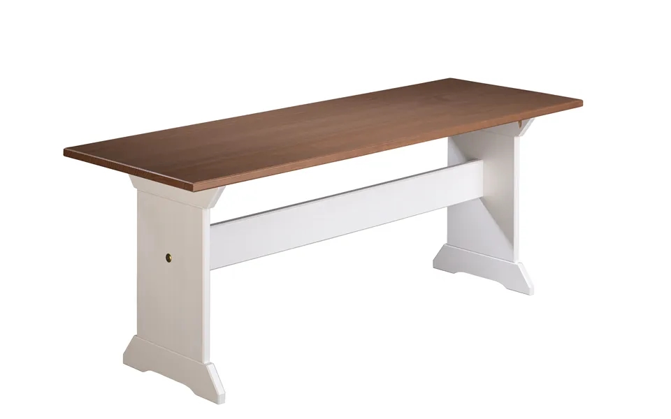 Wrightc Bænk Hvid - Brun