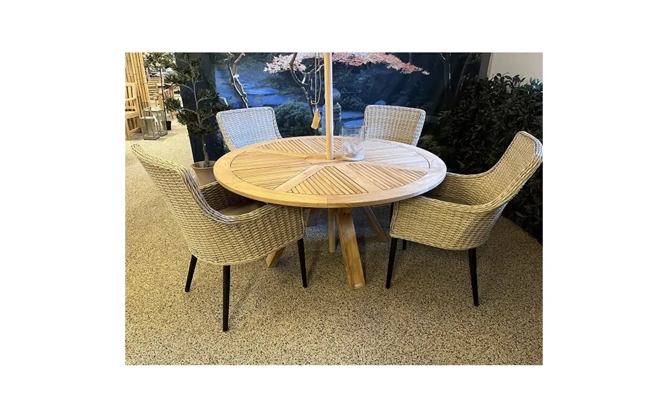 Circus Bord Med 4 Lavendel Stole - Havemøbelsæt