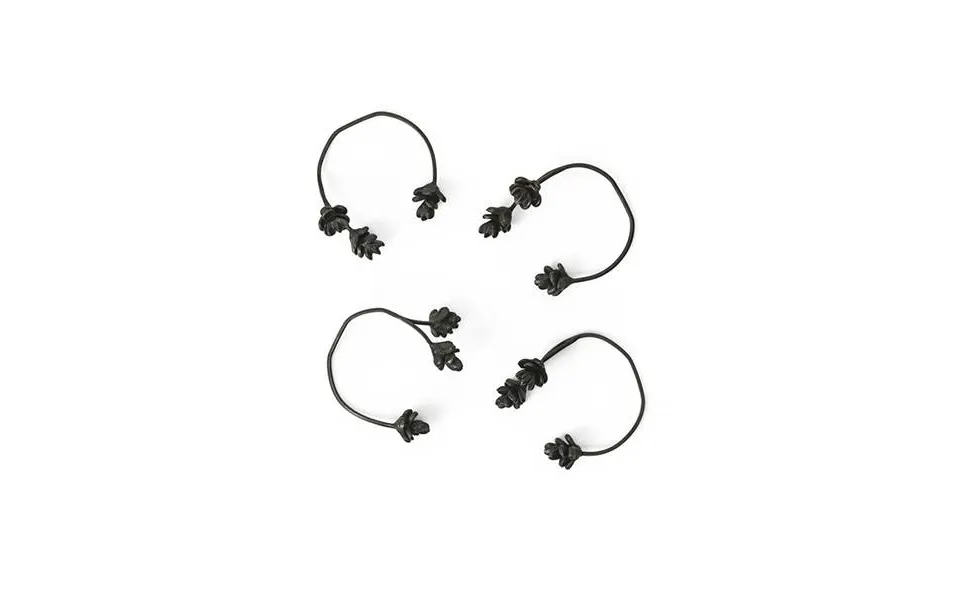 Ferm Living Forest Napkin Rings - Black Brass 4 Stk.