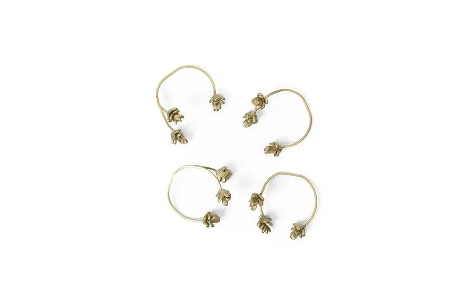 Ferm Living Forest Napkin Rings - Brass 4 Stk.