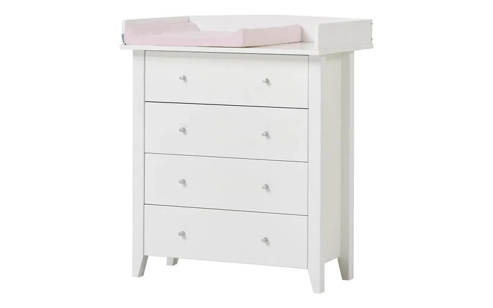 Hoppekids Christian Kommode Med Pusleplade Og Hynde I Lyserød