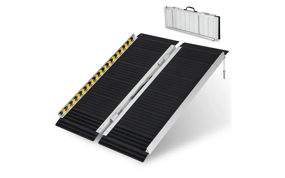 91 X 74 Cm Kørestolsrampe - Bærbar & Skridsikker Folderampe