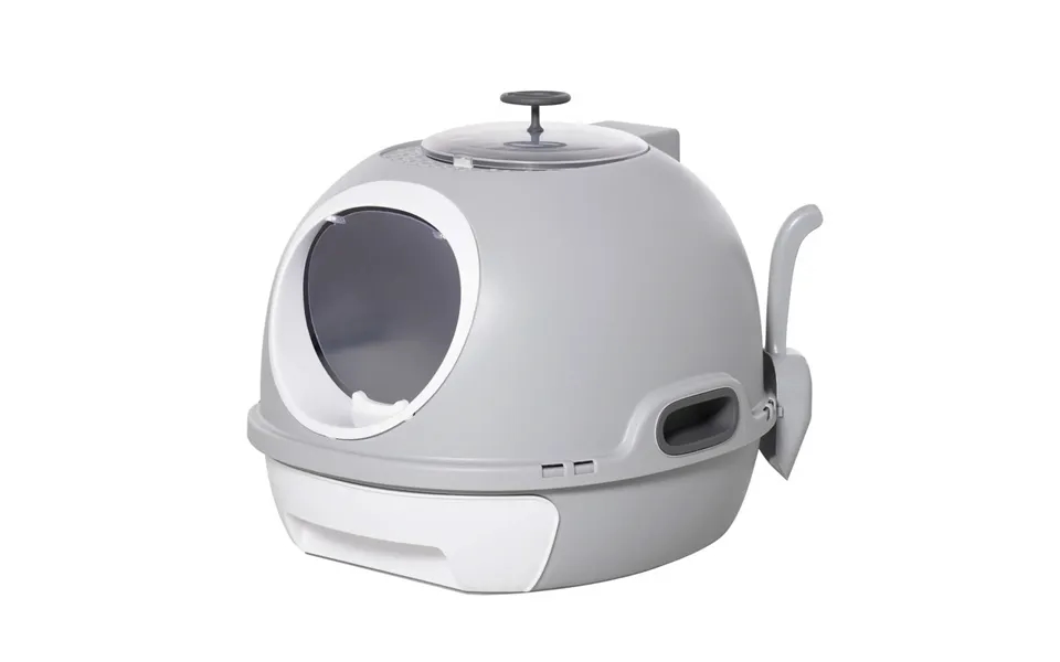 Bærbar Grå Kattebakke Med Ovenlys