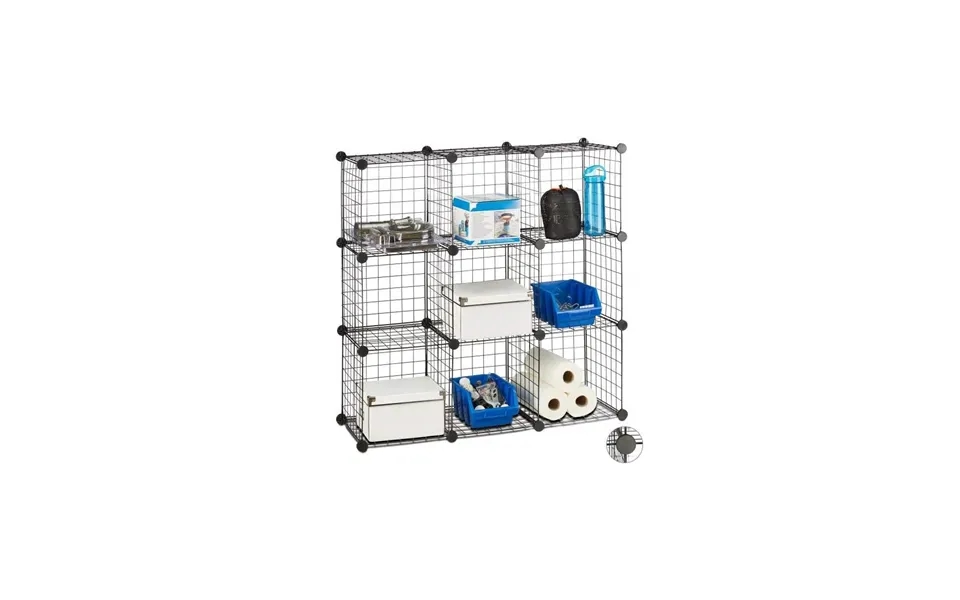 Boltefri Hylder I Trådnet 9 Rum